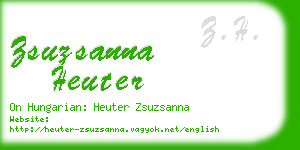 zsuzsanna heuter business card